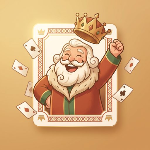 Al Shayeb app icon: the King leaping out of his card